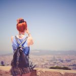 city-woman-view-blue-sky